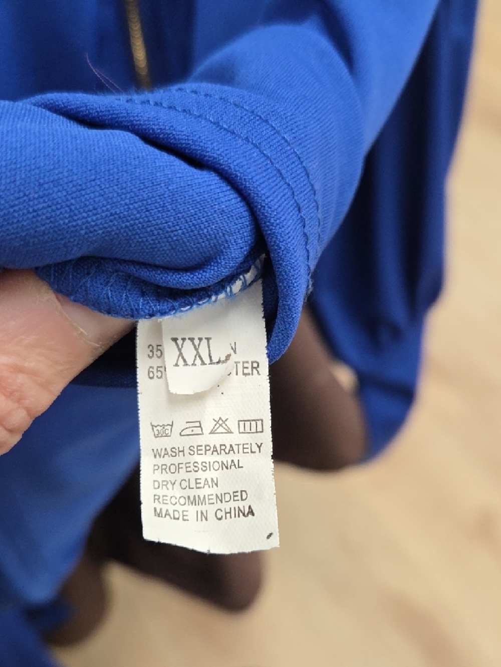 $5/$25-Women's Royal Blue Zip-Front Puff Sleeve Jacket- EUC - Picture 7 of 8
